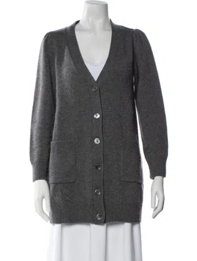 Pre-owned Co Wool V-neck Sweater In Gray