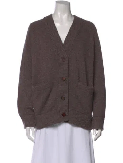 Pre-owned Co Wool V-neck Sweater In Gray