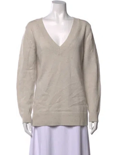 Pre-owned Co Wool V-neck Sweater In Gray