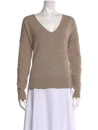 Pre-owned Co Wool V-neck Sweater In Neutral