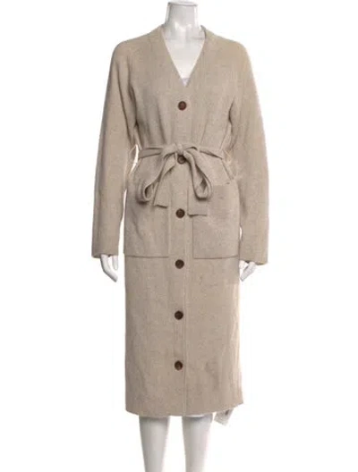 Pre-owned Co Wool V-neck Sweater In Neutral