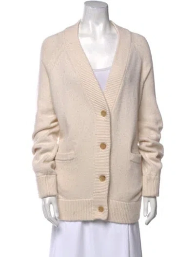Pre-owned Co Wool V-neck Sweater In Neutral