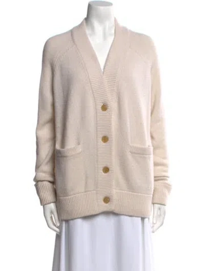 Pre-owned Co Wool V-neck Sweater In Neutral
