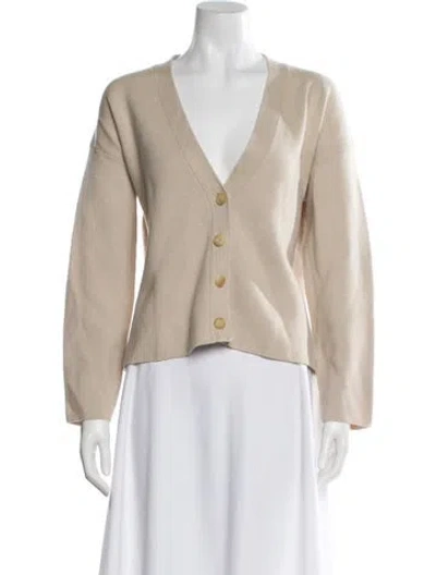 Pre-owned Co Wool V-neck Sweater In Neutral