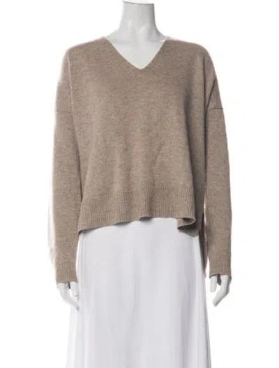 Pre-owned Co Wool V-neck Sweater In Neutrals