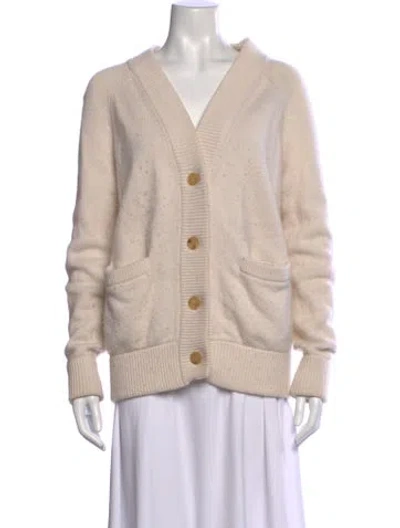 Pre-owned Co Wool V-neck Sweater In Neutrals