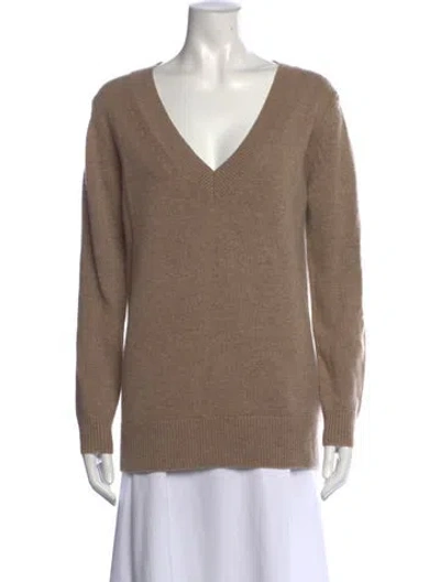 Pre-owned Co Wool V-neck Sweater In Neutrals
