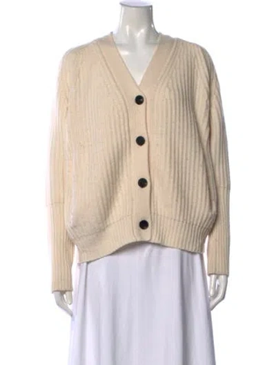Pre-owned Co Wool V-neck Sweater In Neutrals