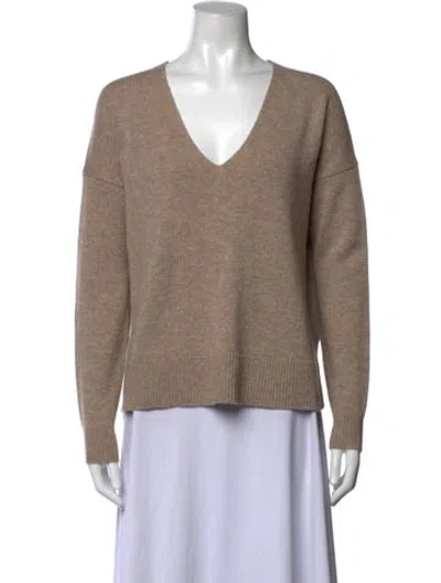 Pre-owned Co Wool V-neck Sweater In Neutrals