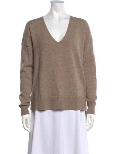 Pre-owned Co Wool V-neck Sweater In Neutrals
