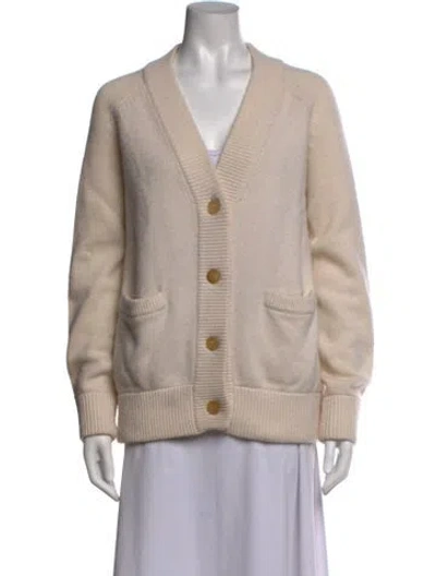 Pre-owned Co Wool V-neck Sweater In Neutrals