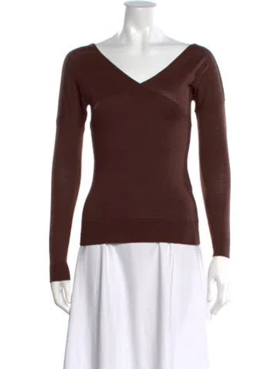 Pre-owned Co Wool V-neck Sweater W/ Tags In Black
