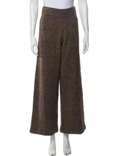 Pre-owned Co Wool Wide Leg Pants In Brown