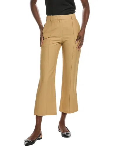 Co Wool-blend Cropped Flare Pant In Tan