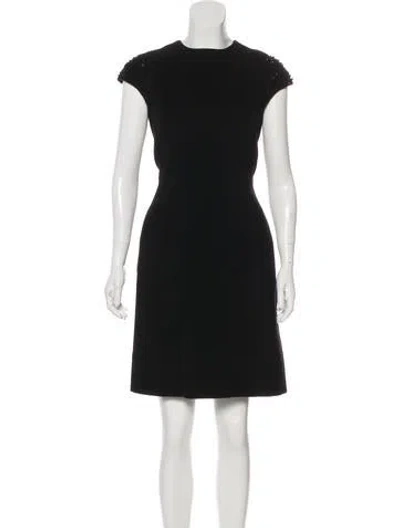 Pre-owned Co Wool-blend Knee-length Dress In Black