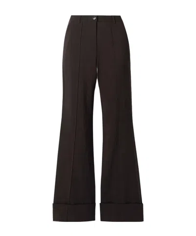 Co Woven Straight Leg Casual Pants In Black