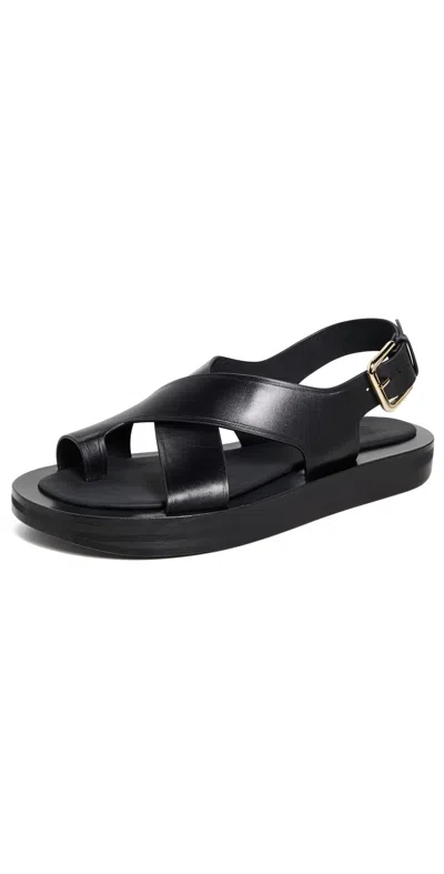 Co -wrapped Toe Sandals Black