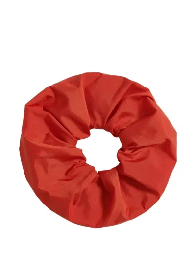 Coa Nyc Gathered-detail Scrunchie In Red