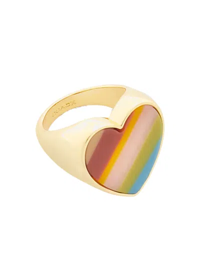 Coach -ella Rainbow Signet Ring