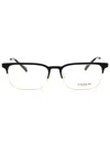 Coach Rectangle-frame Glasses In Matte Light Gold/matte Black /clear Demo Lens