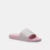 Coach Udele Sport Slide In Signature Canvas In Gray