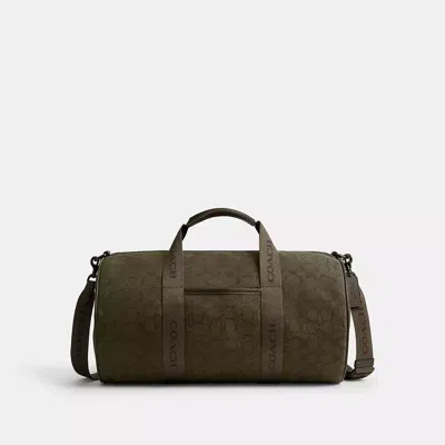 Coach Theo Duffle In Signature Jacquard