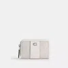 Coach Essential Small Zip Around Card Case In Signature Jacquard