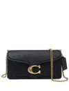 Coach Tabby Chain Crossbody Bag Leather In Black