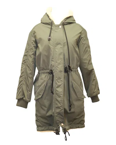 Coach 1941 Shearling Reversible Parka In Green Polyester