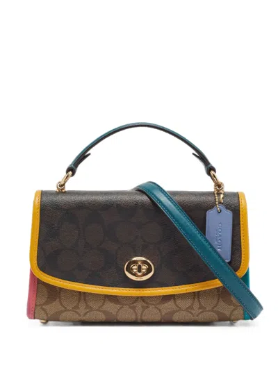 Pre-owned Coach 23 Tilly Signature Tote Bag In Brown