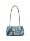 Coach 26 Tabby Patchwork-design Chain-strap Shoulder Bag In Blue