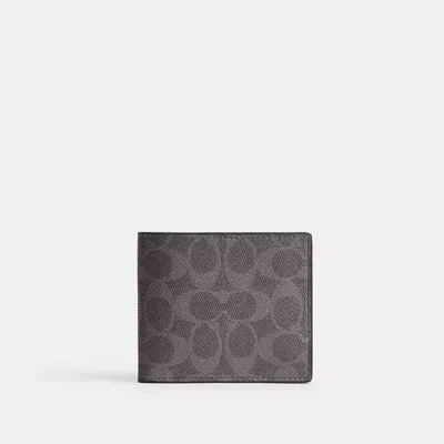 Coach 3-in-1 Wallet In Signature Canvas In Gray