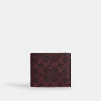Coach 3-in-1 Wallet In Signature Canvas In Red