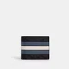 Coach 3 In 1 Wallet In Signature Canvas With Varsity Stripe In Multi
