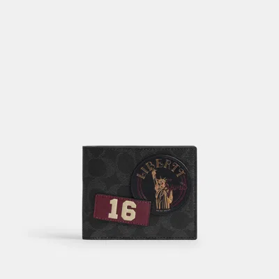 Coach 3-in-1 Wallet With Stickers In Black