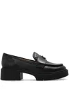 Coach Leah Chunky Sole Leather Loafers In Black