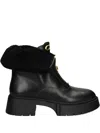 Coach 57mm Leah Zip-up Platform Boots In Black