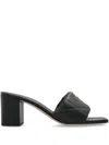 Coach Square Toe High Heel Sandals In Black