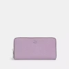 Coach Accordion Wallet With Signature Canvas Interior In Soft Purple