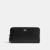 Coach Accordion Zip Wallet In Silver/black