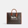 Coach Ace Tote 35 Mit „horse And Carriage"-print In Brown