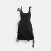 Coach All Over Lace Mini Dress In Oy2/black