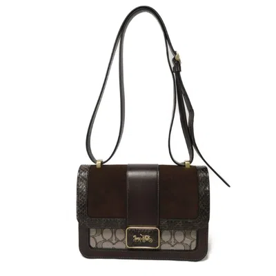 Coach Ally Signature Canvas Shoulder Bag In Brown