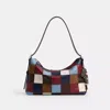 Coach Alter/ego Slouchy Shoulder Bag In Checkerboard Upcrafted Leather In Blue