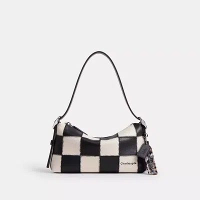Coach Alter/ego Small Slouchy Shoulder Bag In Checkerboard Upcrafted Leather In Multi