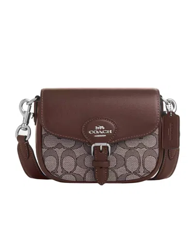 Coach Amelia Saddle Bag In Signature Jacquard In Multicolor