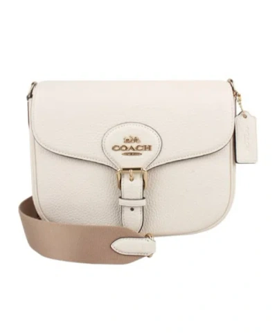 Coach Amelia Saddle Shoulder Bag In White