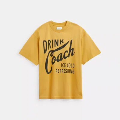 Coach Americana T-shirt In Yellow