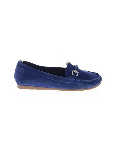 Pre-owned Coach And Four Flats In Blue