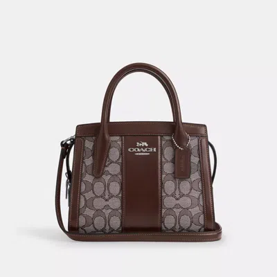 Coach Andrea Carryall Bag In Signature Jacquard In Brown